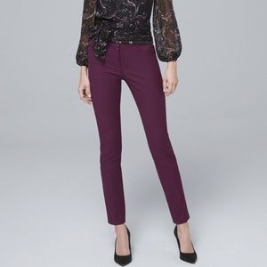 Comfort Stretch Slim Ankle Pants - Rich Plum